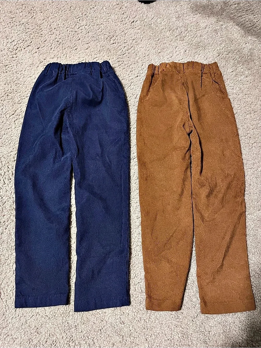 Kids Casual Pants 2-Pair Set in Blue & Brown Like New
